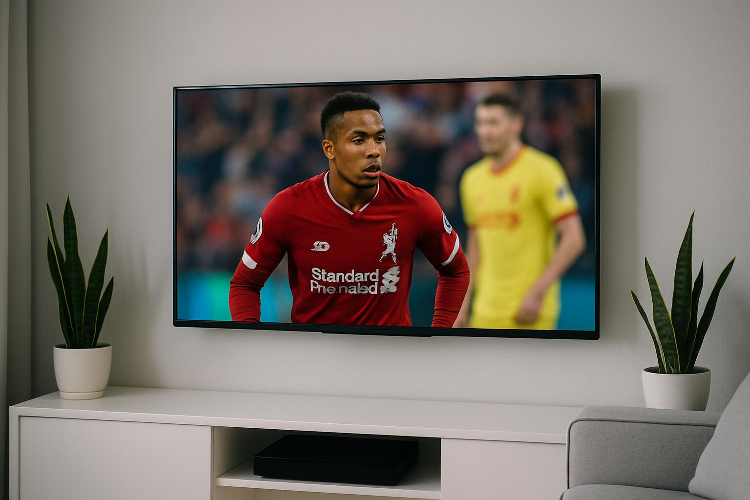 TV Wall Mount Installation Wall-mounted TV in a living room — installed by professionals in Brooklyn